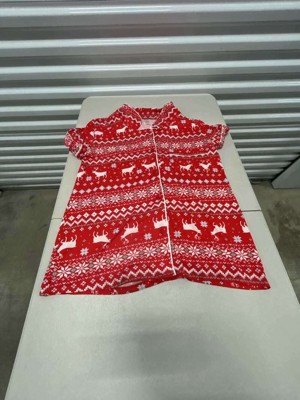 Unbranded Red Reindeer Fair Isle Christmas Holiday